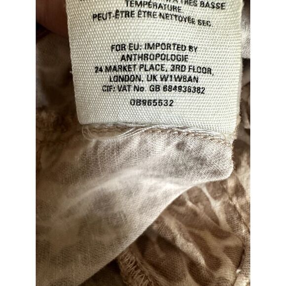 ANTHROPOLOGIE Women's The Wanderer Animal Print Jeans/Pants Brown Size 28 - Picture 11 of 11